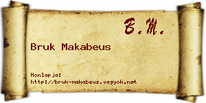 Bruk Makabeus névjegykártya